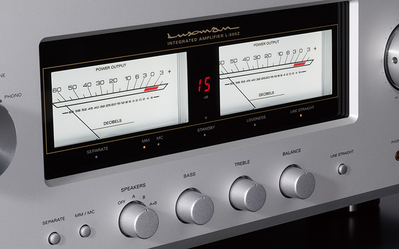 Luxman L505Z VU level meter